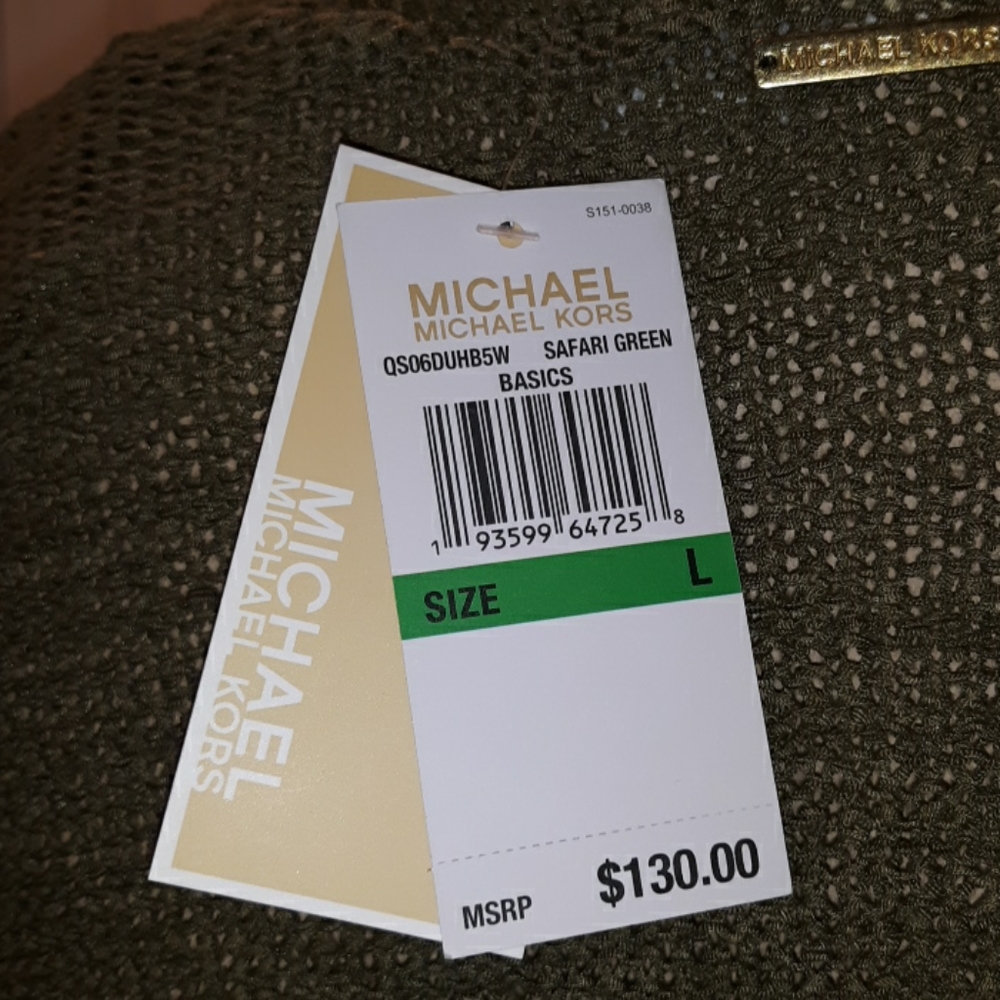Michael Kors safari green sweater size various NWT - Picture 3 of 8